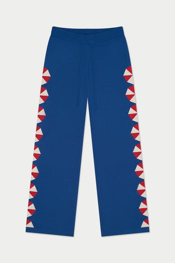 Blue Umbrella Knit Pant