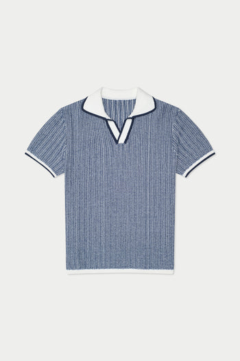 Blue Marled Polo