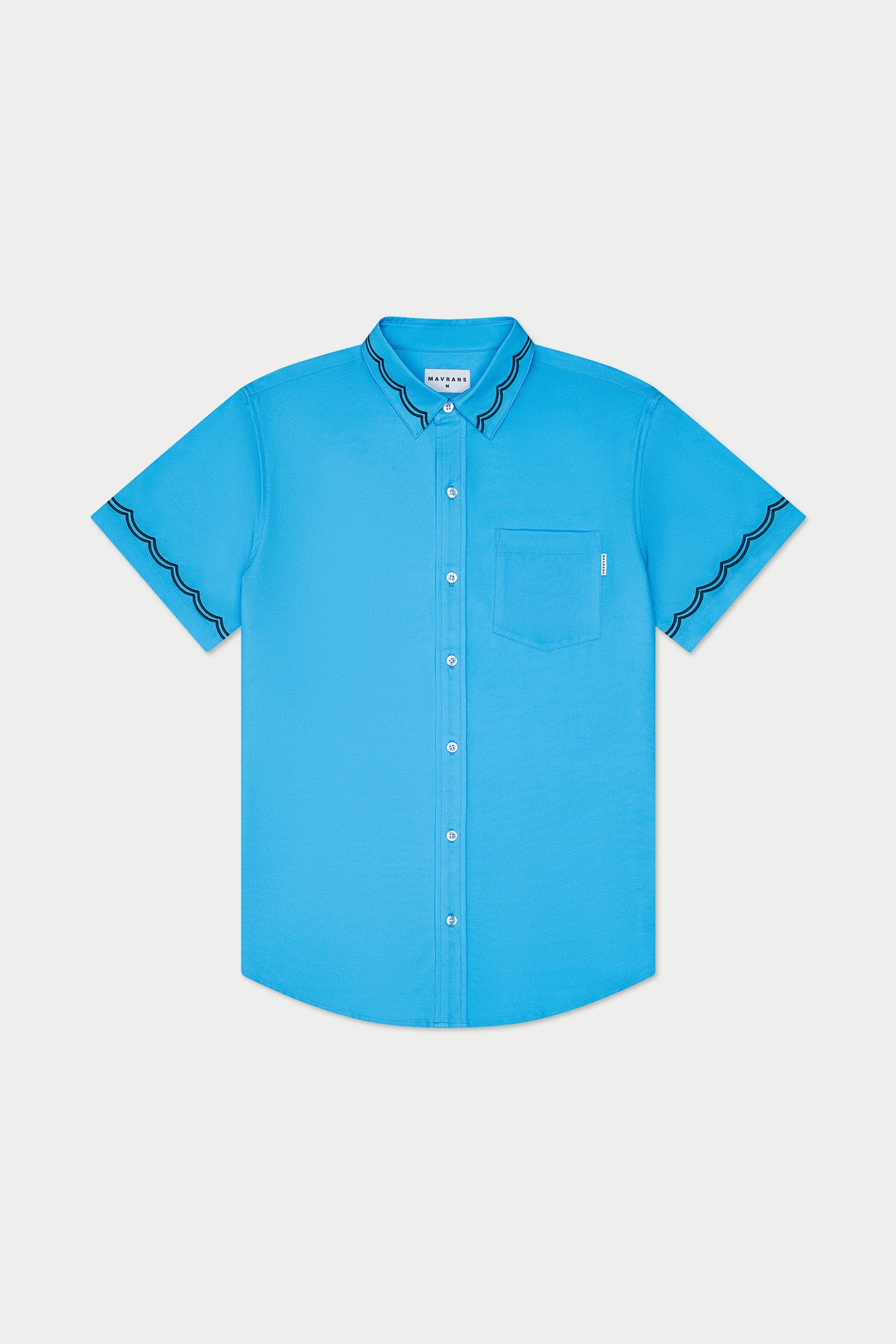 Blue Wavy Stitch Weekend Shirt