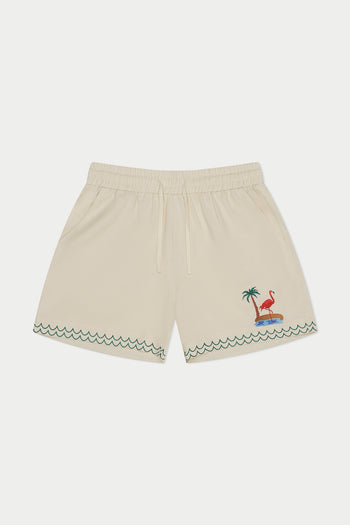 Flamingo Beach Linen Short