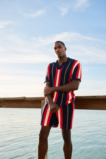 Crab Stripe Knit Short