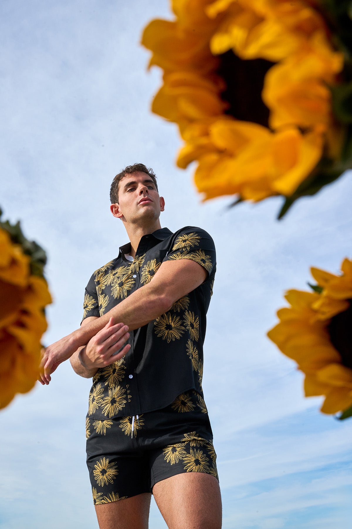Mini Black Sunflower Weekend Shirt