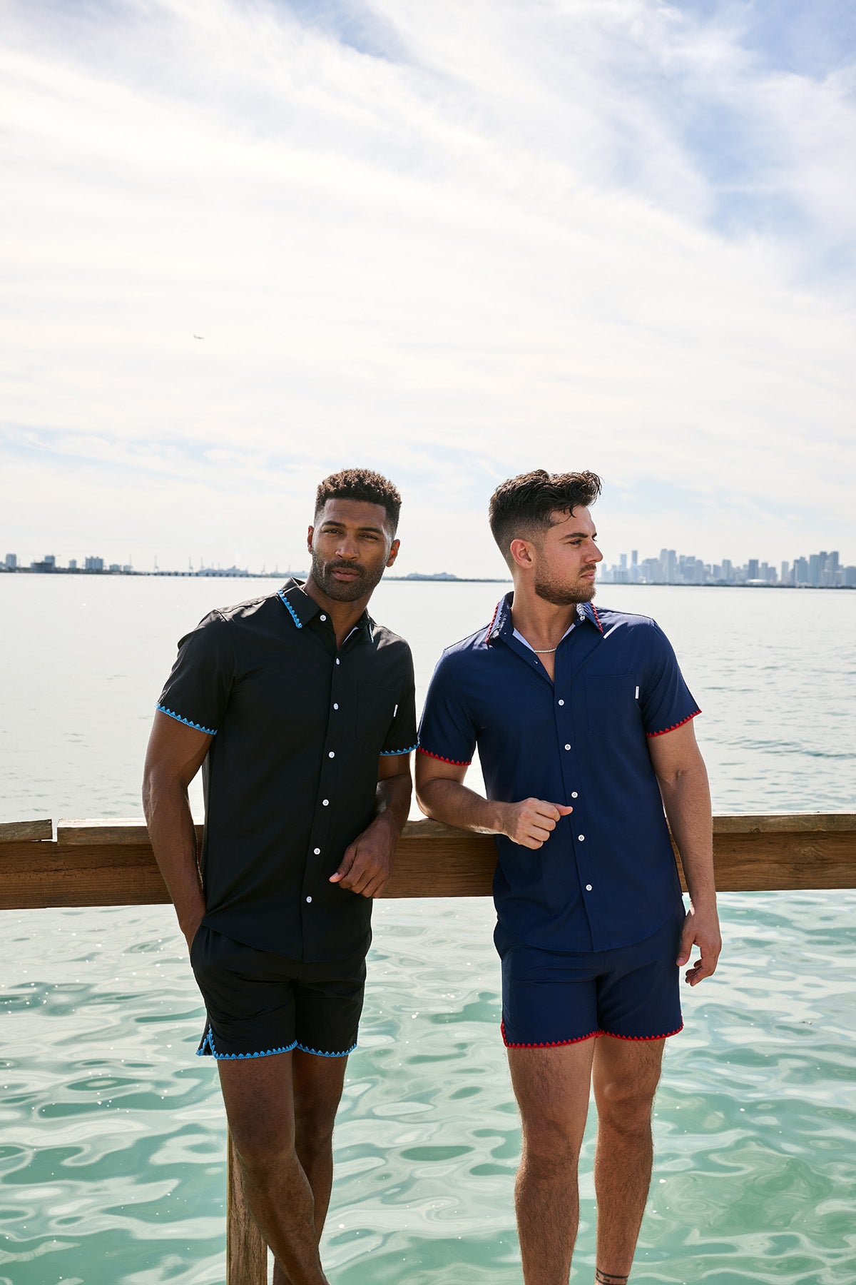 Navy Red Stitch Weekend Shirt