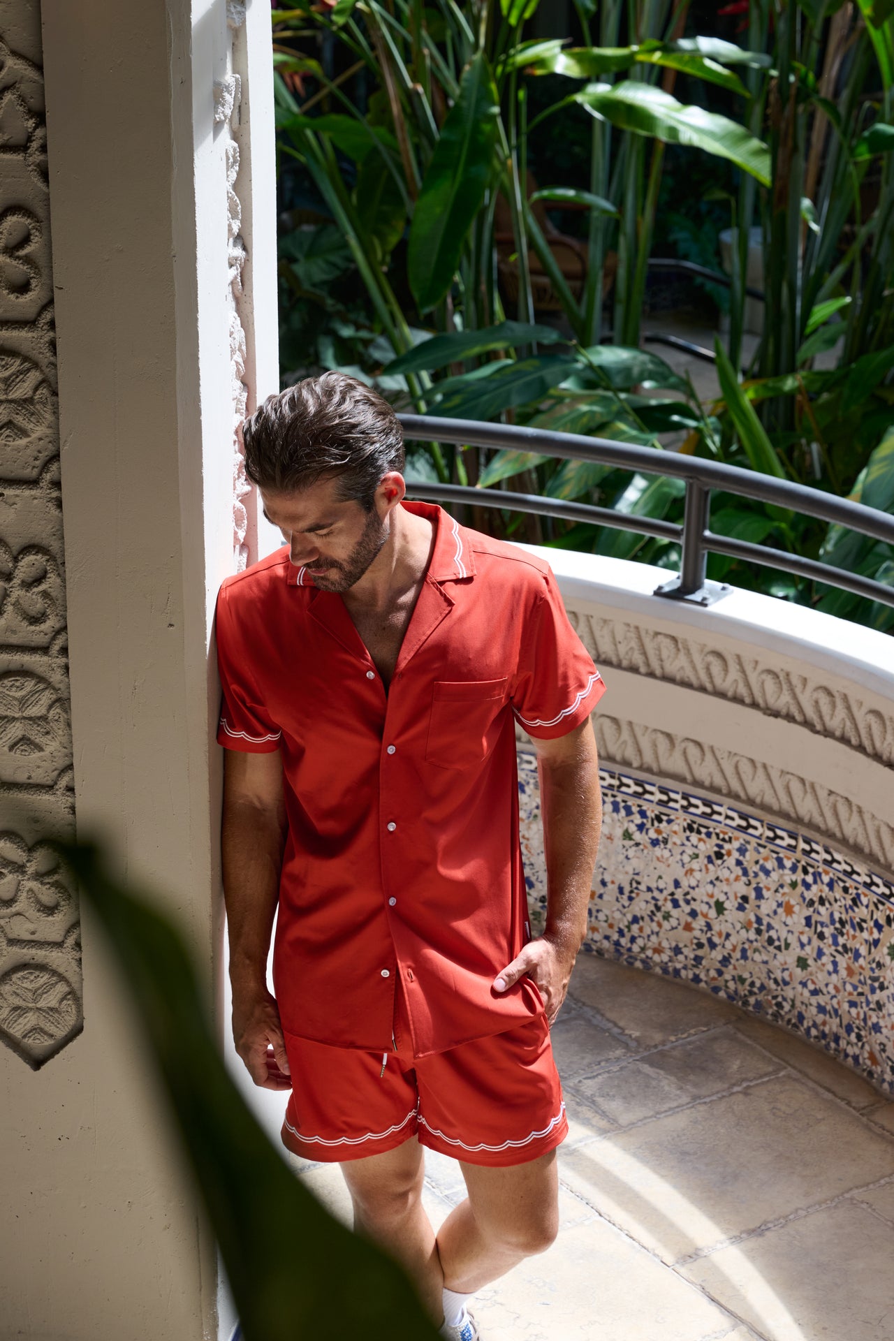 RUST WAVES SWIM SHORT