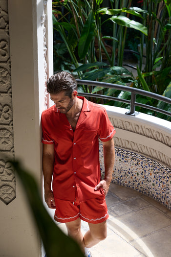 RUST WAVES SWIM SHORT