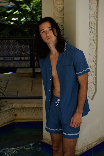 BLUE WAVES SWIM SHORT