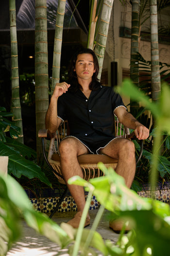 Black Stitch Weekend Shirt