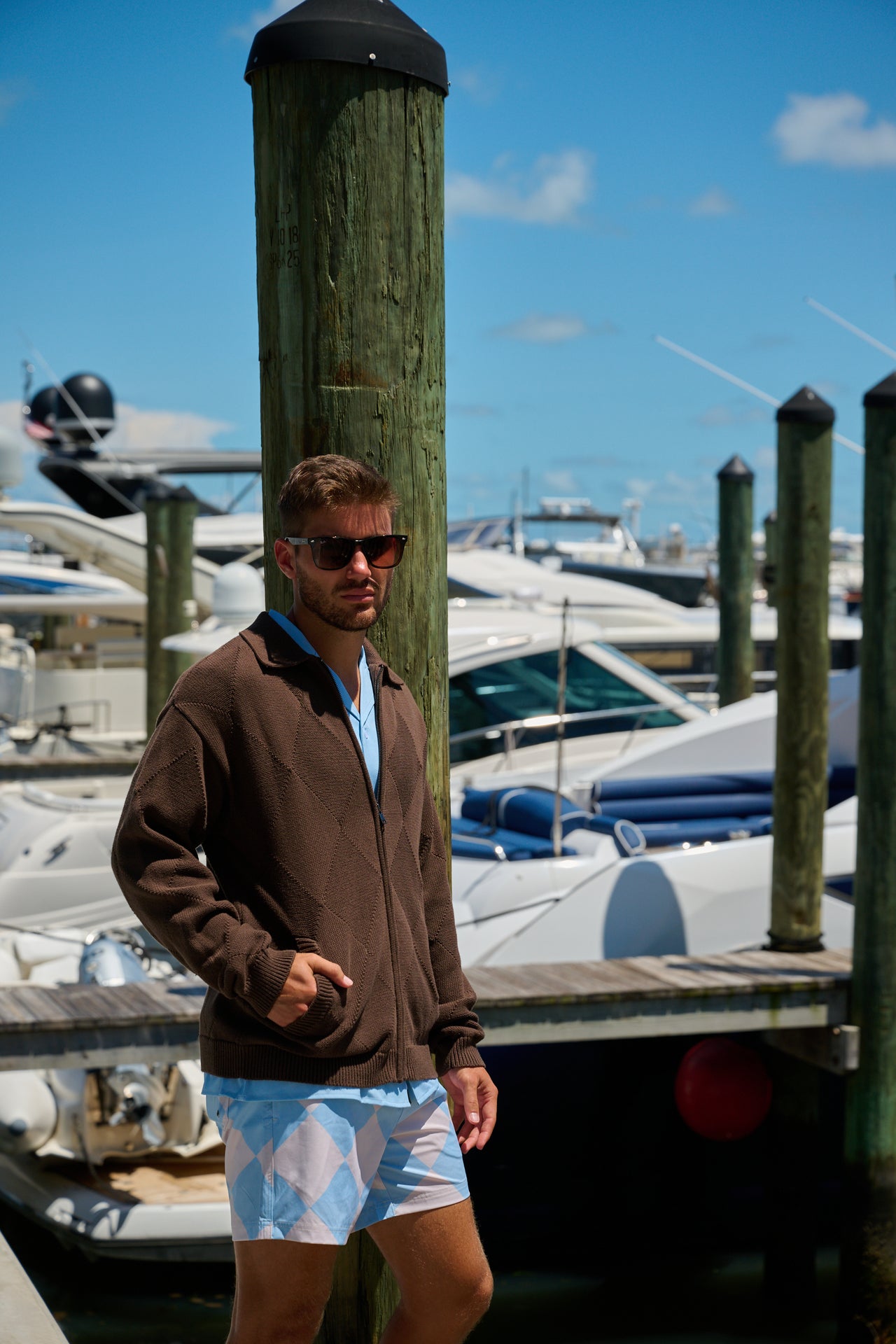 CHOCOLATE DIAMOND KNIT JACKET