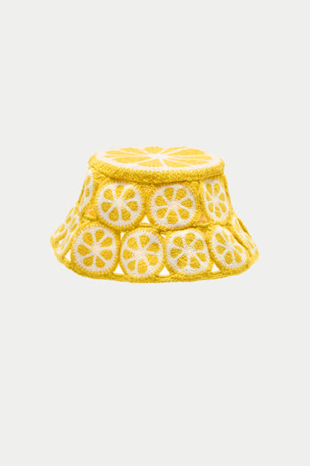 LEMON CROCHET BUCKET HAT