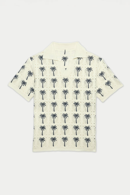 Palm Beach Crochet Polo