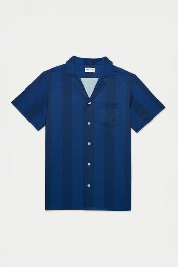 NAVY TONAL CABANA WEEKEND SHIRT