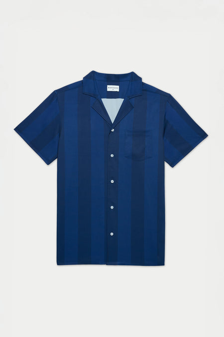 NAVY TONAL CABANA WEEKEND SHIRT