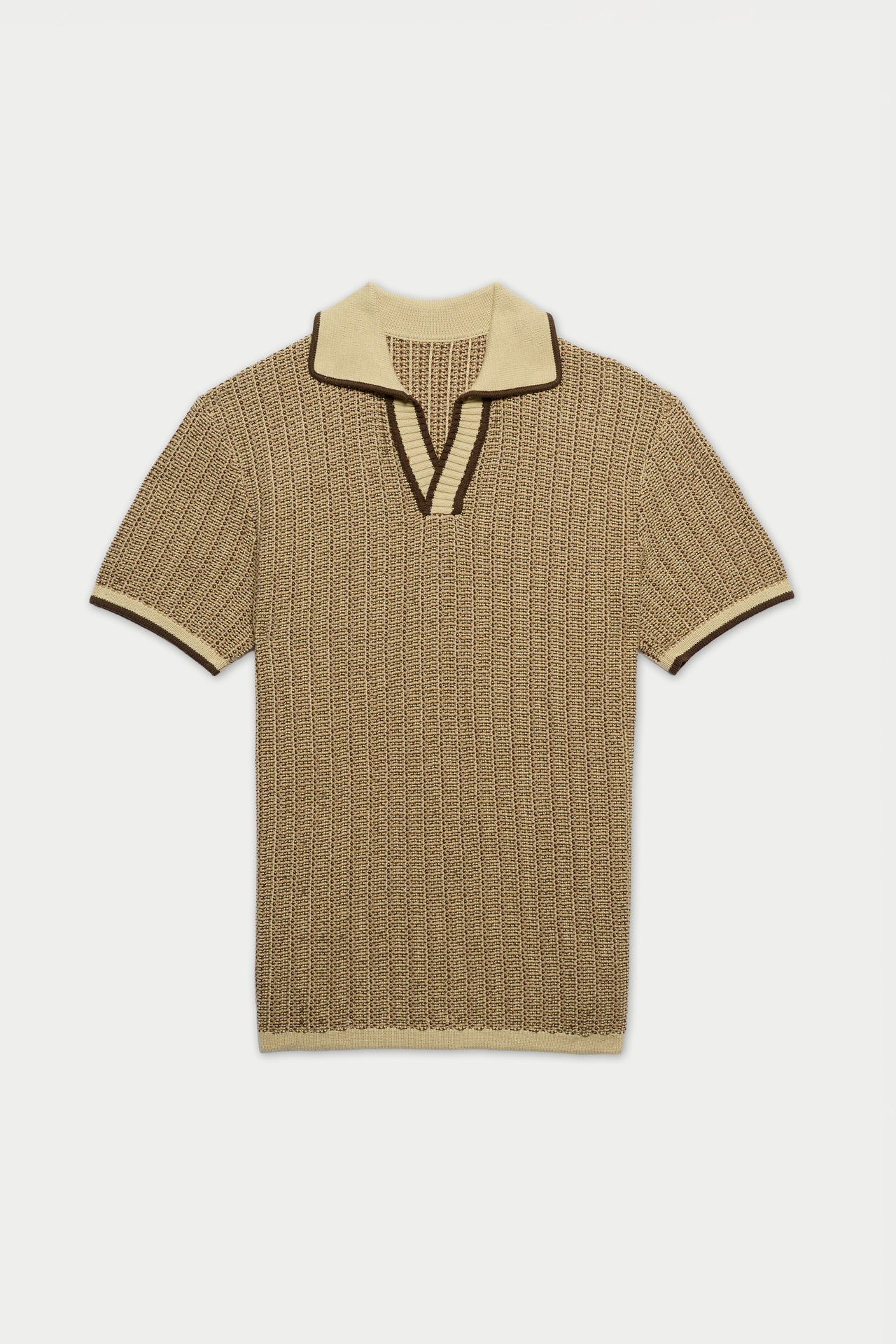 CHOCOLATE MARLED POLO