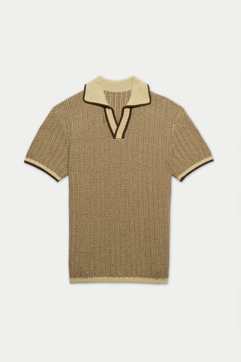 CHOCOLATE MARLED POLO