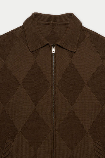 CHOCOLATE DIAMOND KNIT JACKET