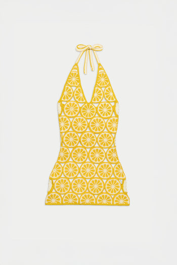 LEMON CROCHET DRESS