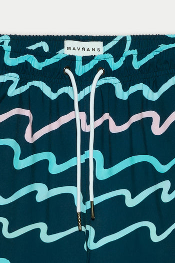 90'S WAVE SWIM SHORT