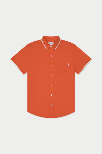 Burnt Orange Stitch Weekend Shirt