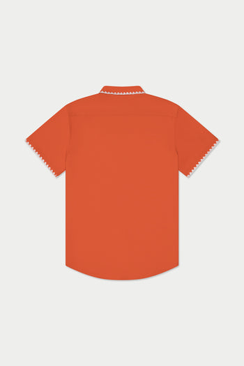 Burnt Orange Stitch Weekend Shirt