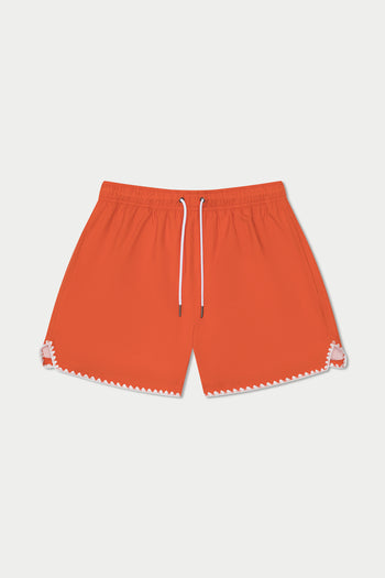 Burnt Orange Stitch Swim Short