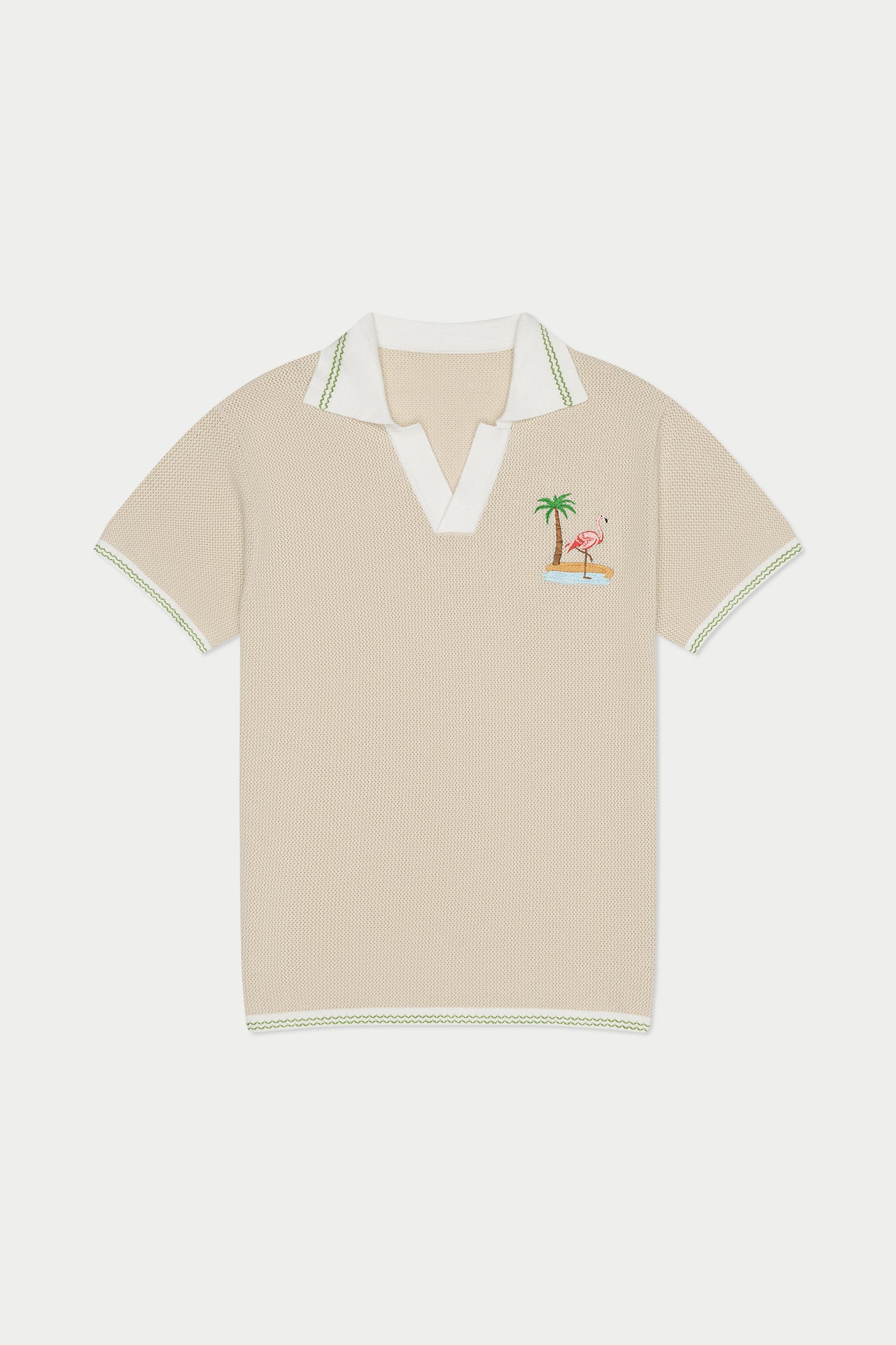 Flamingo Beach Knit Polo