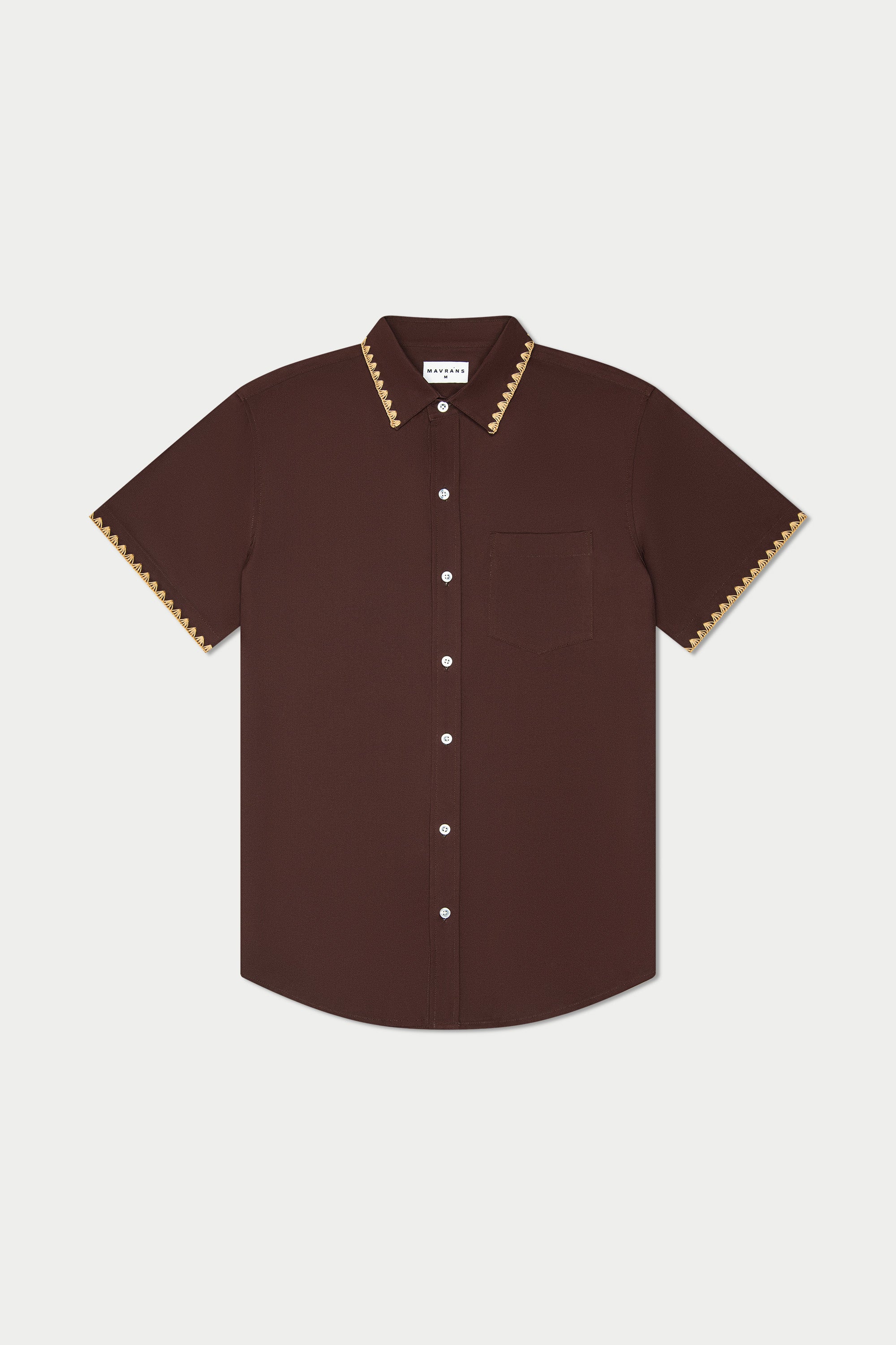 トップス echeveria Brembana vintage fabric shirt1 Espresso Stitch Weekend Shirt | Mavrans – MAVRANS
