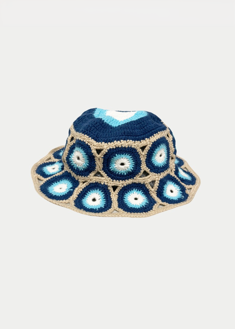 Evil Eye knit Bucket Hat