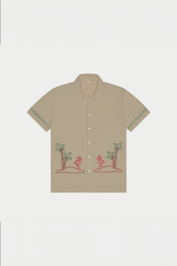 Flamingo Beach Terry Shirt