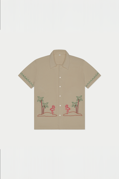 Flamingo Beach Terry Shirt | Mavrans – MAVRANS