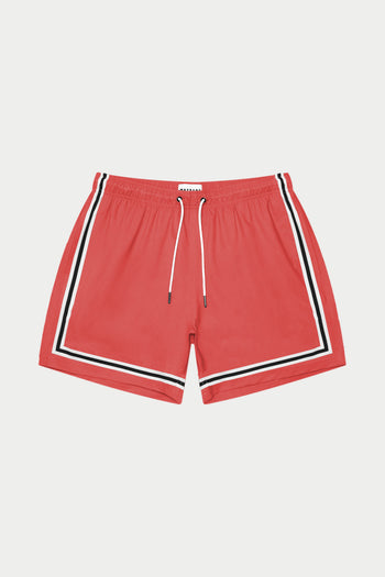 Vintage Red Game Swim Short
