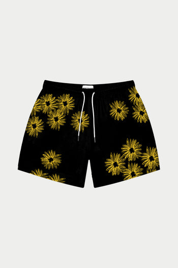Mini Black Sunflower Swim Short