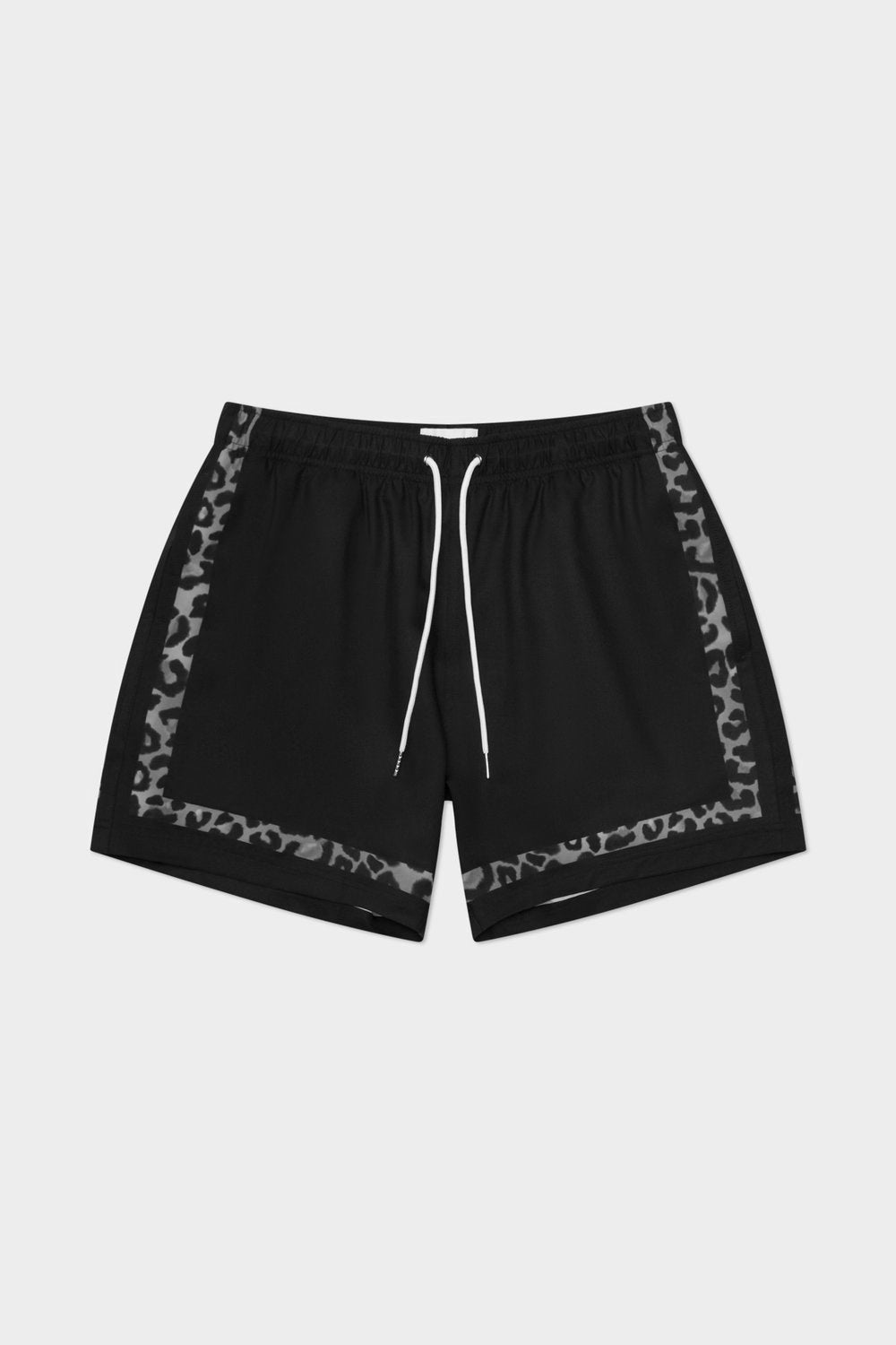 Mono Black Leopard Game Swim Short