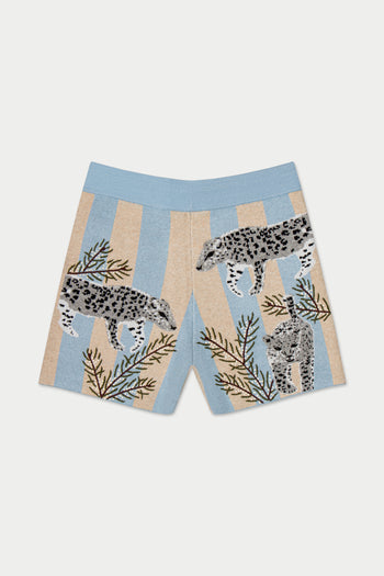 Snow Leopard Knit Short