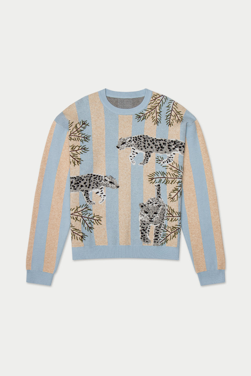 Snow Leopard Knit Sweater