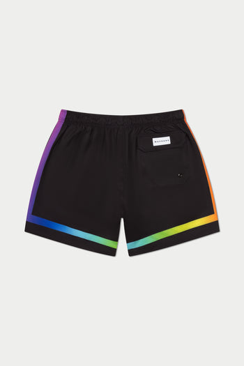 Black Rainbow Game Swim Short