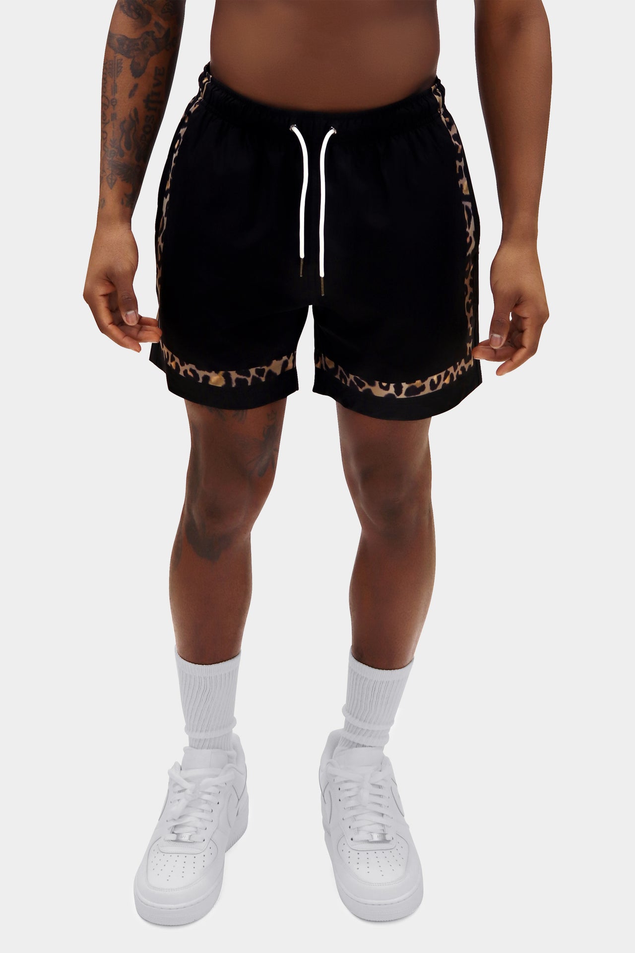 Black Leopard Game Swim Short