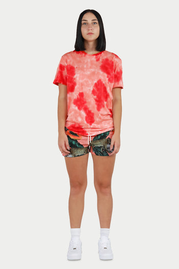 Coral Tie Dye Short Sleeve Tee