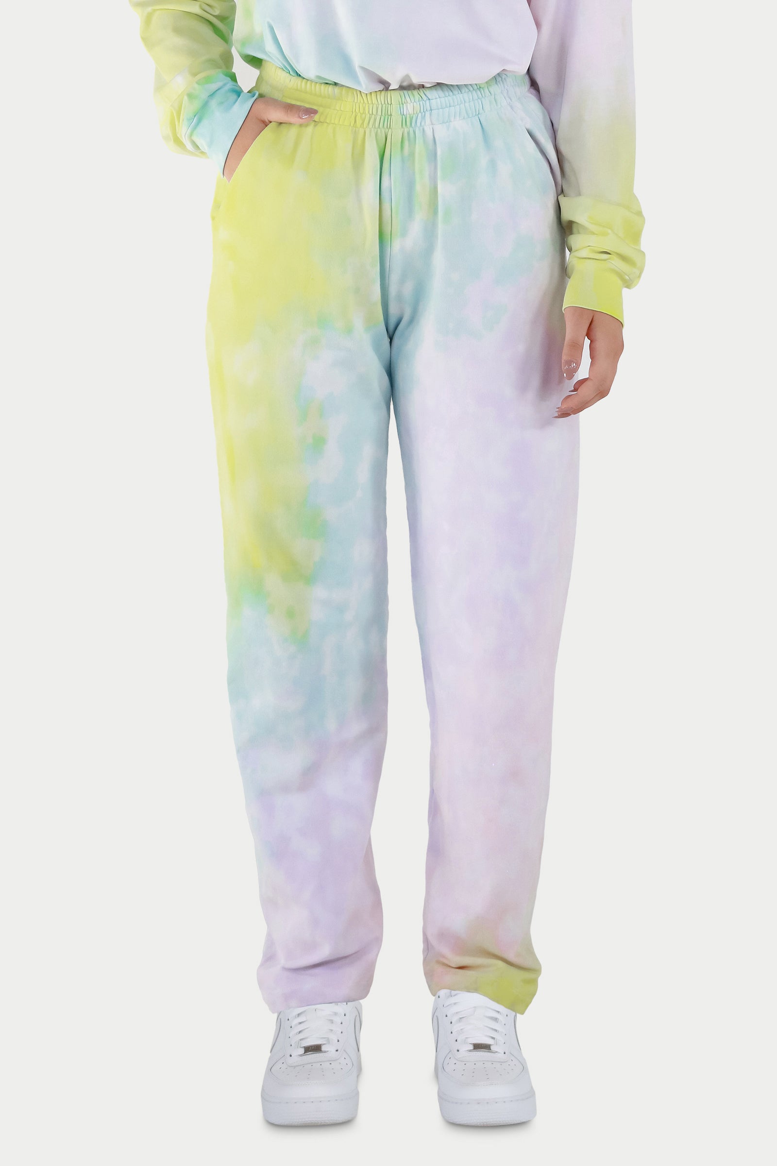 Tie dye sweatpants pastel sale