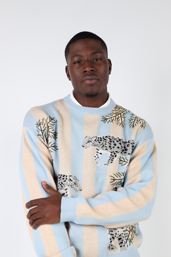 Snow Leopard Knit Sweater